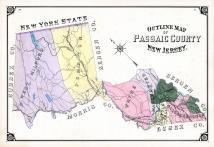 Passaic County Outline Map, Passaic County 1877